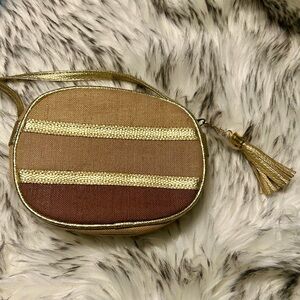 TIANNL VINTAGE GOLD CROSSBODY BAG